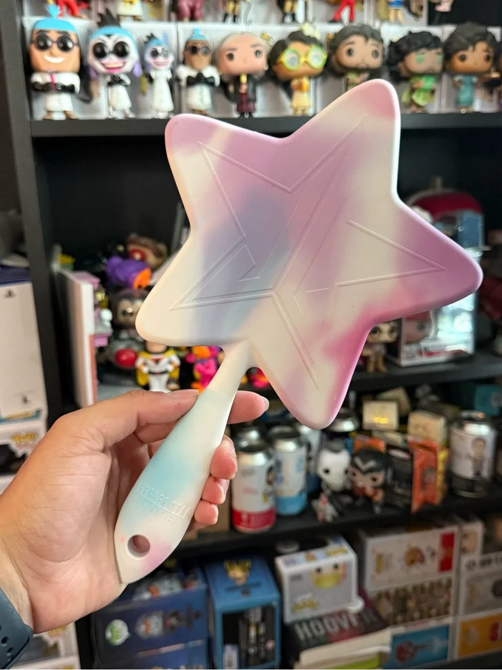 Jeffree Star Cosmetics Star-Shaped Hand Mirror in Pastel Pink, Purple & Blue